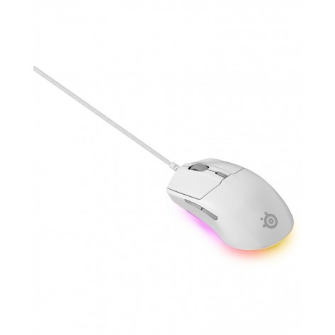 Гейминг мишка SteelSeries - Rival 3 Gen 2, оптична, бяла