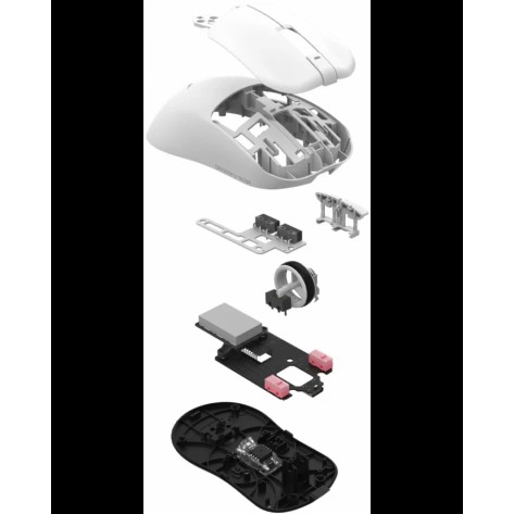 Гейминг мишка VGN - F1 Pro Max Dragonfly 1K, оптична, безжична, бяла