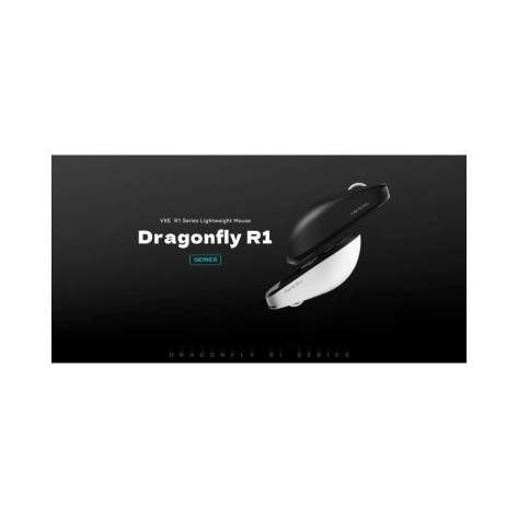 Гейминг мишка VXE - Dragonfly R1 1K, оптична, безжична, черна