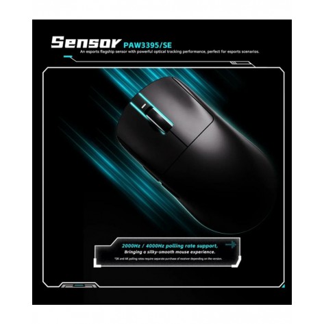 Гейминг мишка VXE - Dragonfly R1 SE+, оптична, безжична, черна