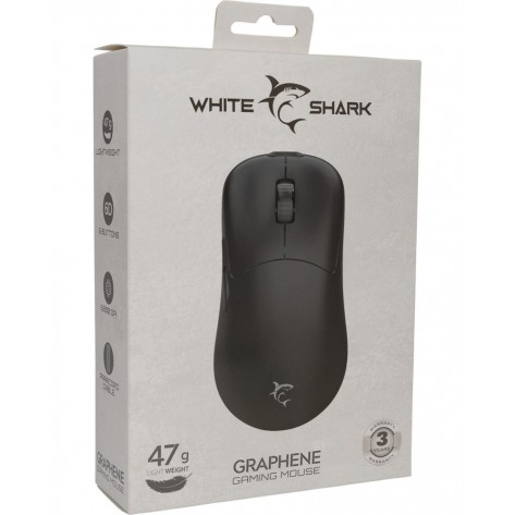 Гейминг мишка White Shark - GRAPHENE, оптична, черна
