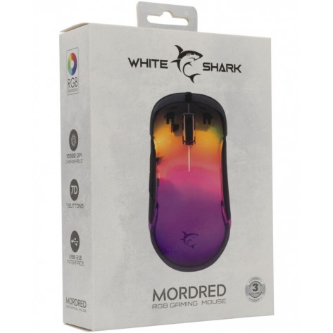 Гейминг мишка White Shark - Mordred, оптична, черна