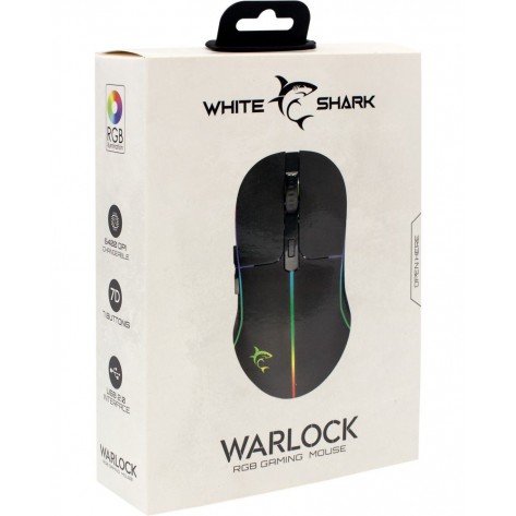 Гейминг мишка White Shark - WARLOCK, оптична, черна