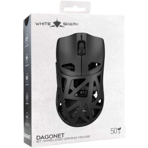 Гейминг мишка White Shark – Dagonet V2, оптична, безжична, черна