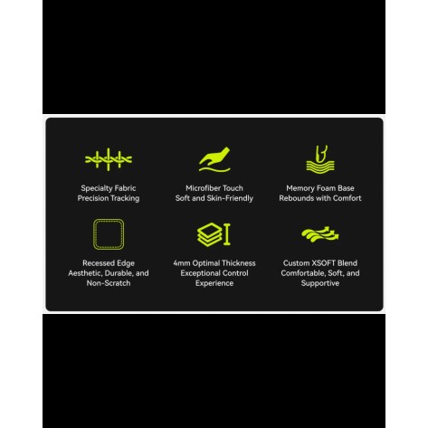 Гейминг подложка ATK - 99G Carbon, L, мека, зелена