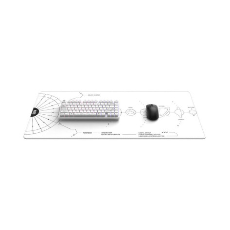 Гейминг подложка Dark Project – Terra Nova White, XL, мека, бяла