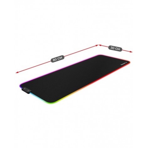 Гейминг подложка Huzaro - 1.0 RGB, XL, мека, черна
