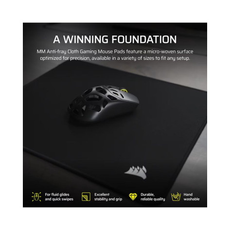 Гейминг подложка за мишка Corsair - MM Anti-Fray, XL, мека, черна
