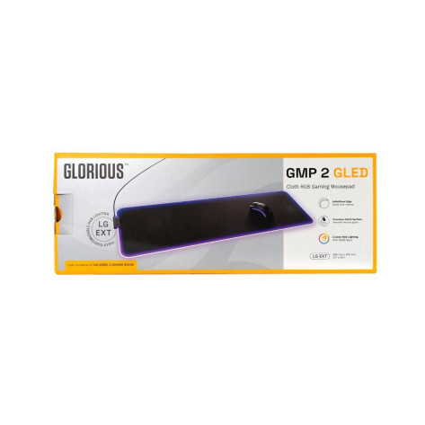 Гейминг подложка за мишка Glorious - GMP 2 GLED, L Extended, RGB, черна