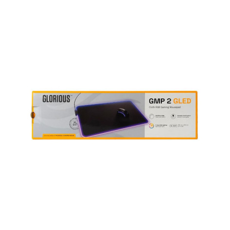 Гейминг подложка за мишка Glorious - GMP 2 GLED, XXL, RGB, черна
