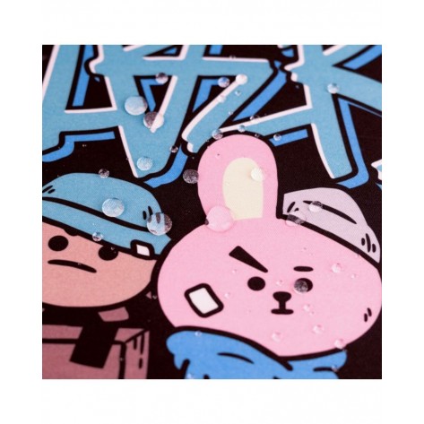 Гейминг подложка за мишка Grupo Erik - BT21, XXL, мека, черна