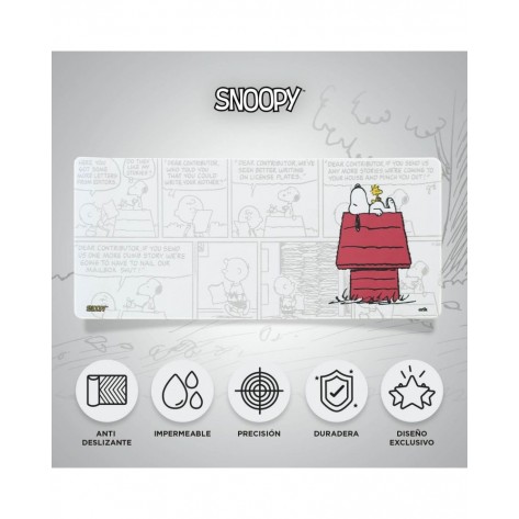 Гейминг подложка за мишка Grupo Erik - Snoopy, XL, мека, бяла