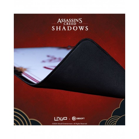 Гейминг подложка за мишка Lexip - Assassin's Creed Shadows, XXL, мека, многоцветна