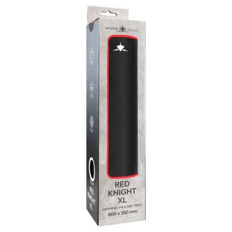 Гейминг подложка за мишка White Shark - Red Knight XL, 80x35 cm, черна/червена