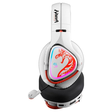 Гейминг слушалки A4Tech - Bloody MR720 Naraka, безжични, бели