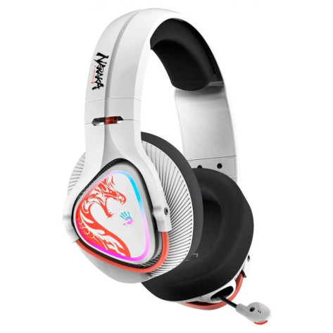 Гейминг слушалки A4Tech - Bloody MR720 Naraka, безжични, бели