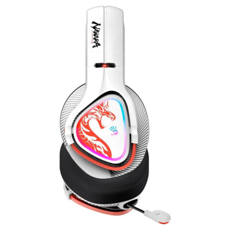Гейминг слушалки A4Tech - Bloody MR720 Naraka, безжични, бели