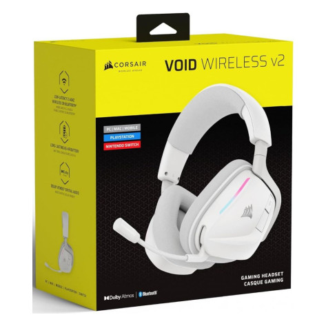 Гейминг слушалки Corsair – Void Wireless v2, бели