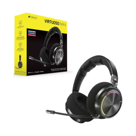 Гейминг слушалки Corsair – Virtuoso MAX, безжични, Carbon