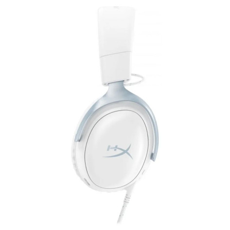 Гейминг слушалки HyperX - Cloud III, жични, бели/сини