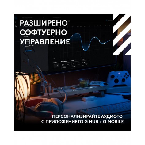 Гейминг слушалки Logitech - Astro A20 X, безжични, бели