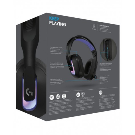 Гейминг слушалки Logitech - G522, безжични, черни