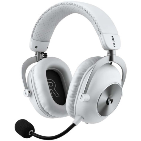 Гейминг слушалки Logitech - Pro X3 Lightspeed, безжични, бели