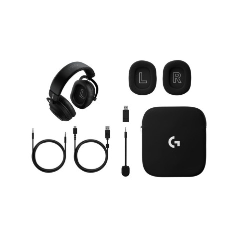 Гейминг слушалки Logitech - Pro X3 Lightspeed, безжични, черни