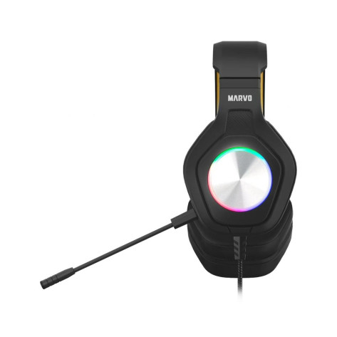 Гейминг слушалки Marvo – Pulz 80, RGB, черни