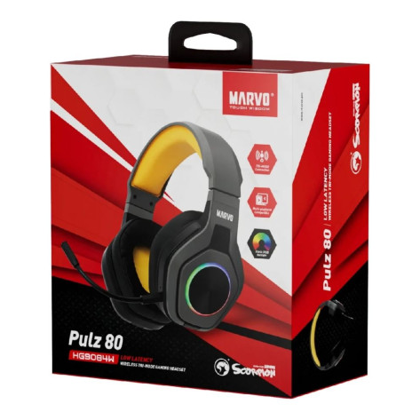 Гейминг слушалки Marvo – Pulz 80, RGB, черни