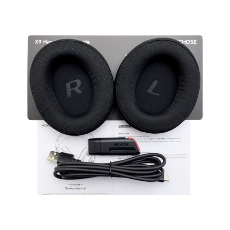 Гейминг слушалки MCHOSE - X9, 7.1 Surround, безжични, черни