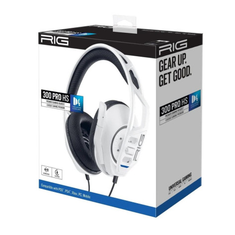 Гейминг слушалки Nacon - RIG 300 PRO HS, PC/PS4/PS5/XBOX, бели