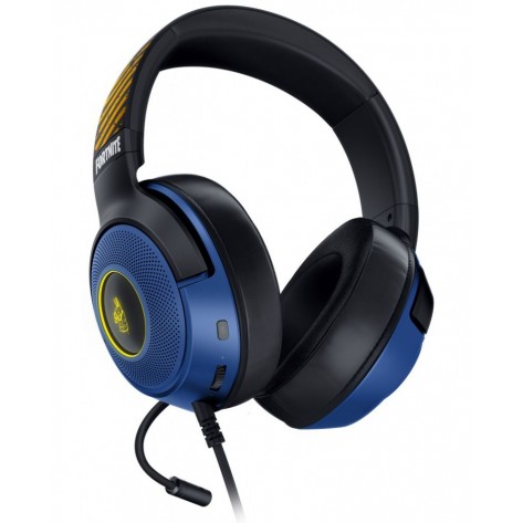 Гейминг слушалки Razer - Kraken V3 X Fortnite Ed., черни/сини