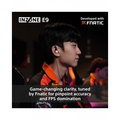 Гейминг Слушалки Sony INZONE E9, Tuned by Fnatic, in-ear, USB-C, бели