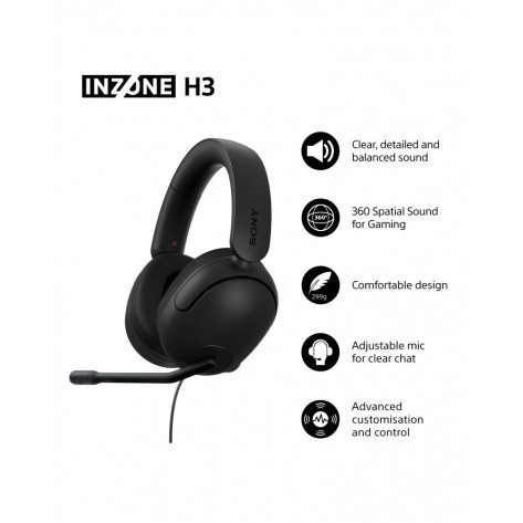 Гейминг слушалки Sony - Inzone H3, черни
