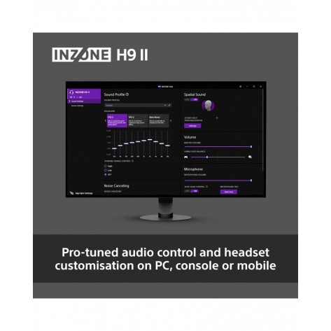 Гейминг слушалки Sony Inzone H9 II, ANC, Tuned by Fnatic, безжични, бели