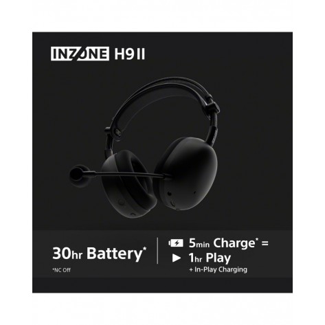 Гейминг слушалки Sony Inzone H9 II, ANC, Tuned by Fnatic, безжични, черни