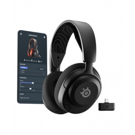 Гейминг слушалки SteelSeries - Arctis Nova 5, безжични, черни