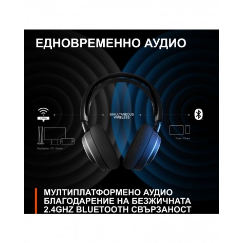 Гейминг слушалки SteelSeries - Arctis Nova 7, безжични, черни