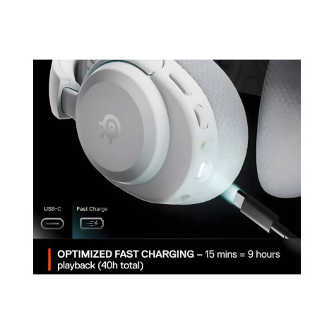 Гейминг слушалки SteelSeries - Arctis Nova, PS/PC/Switch, безжични, бели