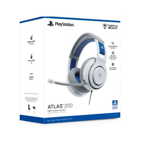 Гейминг слушалки Turtle Beach - Atlas 200, PS/PC, бели