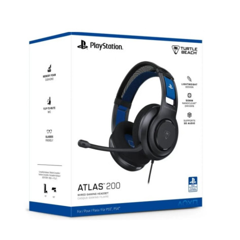 Гейминг слушалки Turtle Beach - Atlas 200, PS/PC, черни