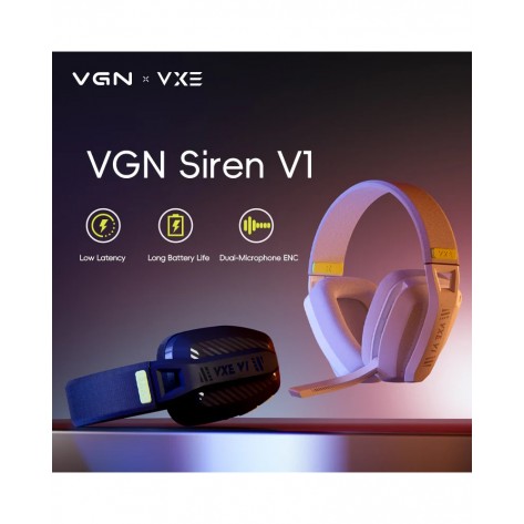 Гейминг слушалки VGN - Siren V1, безжични, черни