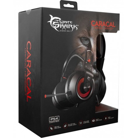 Гейминг слушалки White Shark - CARACAL, черен