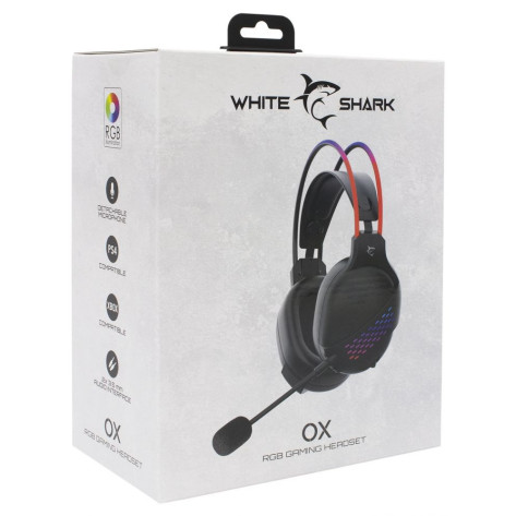 Гейминг слушалки White Shark - OX, RGB, черни