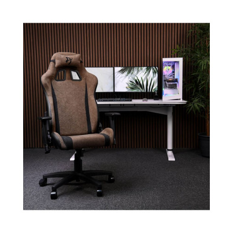 Гейминг стол Arozzi - Avanti Soft Fabric, кафяв