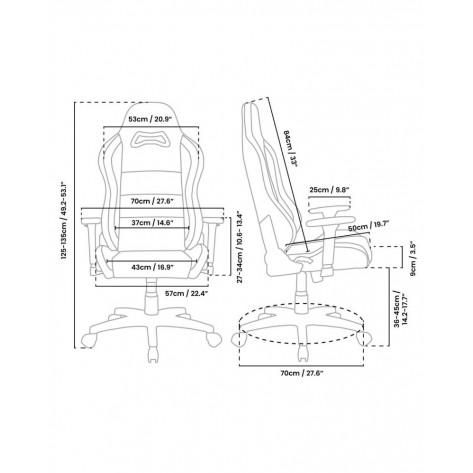 Гейминг стол Arozzi - Torretta Soft Fabric v2, черен