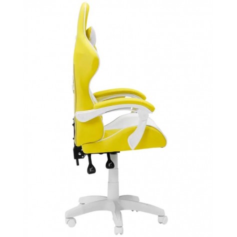 Гейминг стол Carmen - 6311, бял/жълт