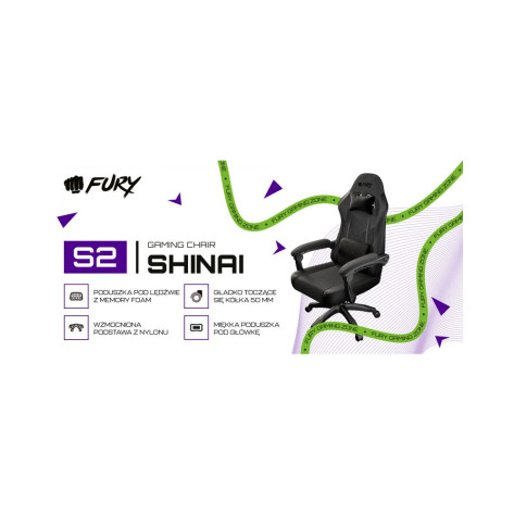 Гейминг стол Fury - Shinai, S2, черен