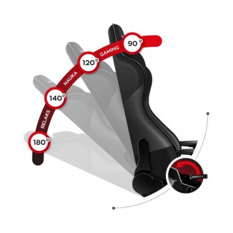 Гейминг стол Huzaro - Force 6.2 Carbon, черен